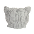 Mulheres menina bonito cabo de orelha de gato torção gorro de malha miau gorro outono inverno chapéus (hw103)